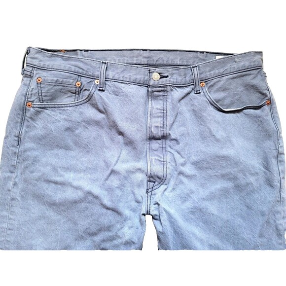 EUC Levi's 501 Button Fly Jeans White Oak Cone Denim Blue Straight Leg 42x28 - Picture 2 of 9
